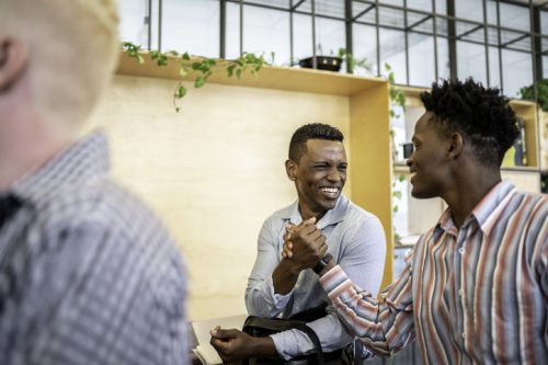 Businessman on a handshake